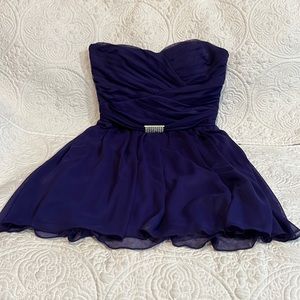 Teeze Me purple strapless dress, size 5